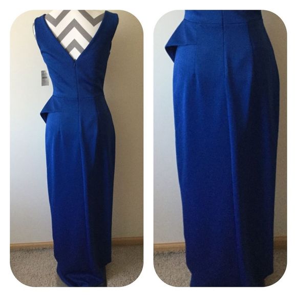 Black Halo Blue Hendricks Sleeveless Column Dress - Picture 4 of 7